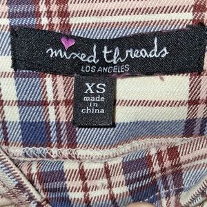 Mixed Threads Plaid Overall Dress